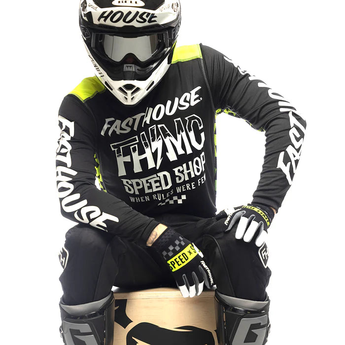 Fasthouse Grindhouse Brute Jersey - Black-High Viz