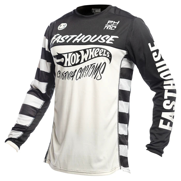 Fasthouse Grindhouse Hot Wheels Jersey - White-Black
