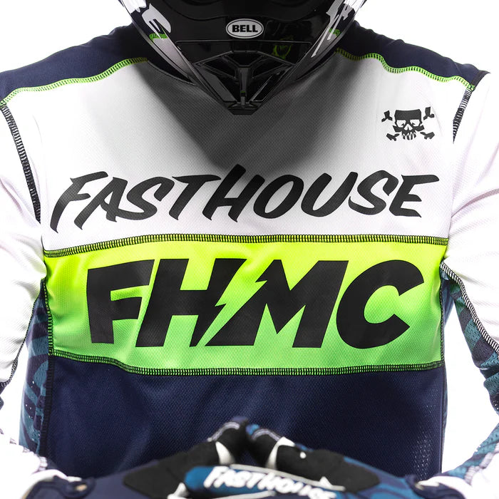 Fasthouse Grindhouse Nova Jersey - White-Navy