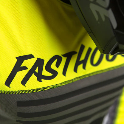 Fasthouse Grindhouse Omega Jersey - Youth - High Viz-Black