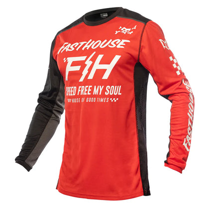 Fasthouse Grindhouse Slammer Jersey - Youth - Red-Black