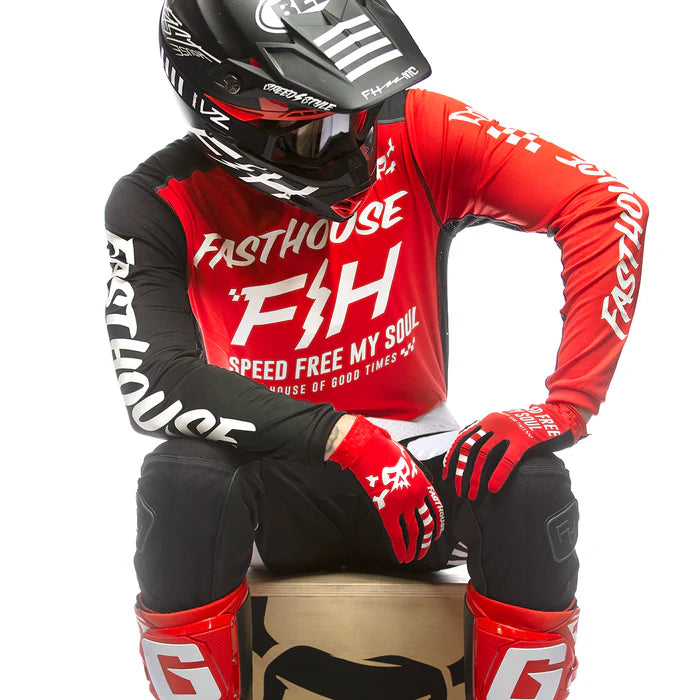 Fasthouse Grindhouse Slammer Jersey - Red-Black