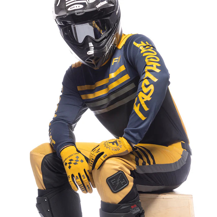 Fasthouse Grindhouse Tempo Jersey - Midnight Navy-Vintage Gold