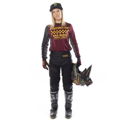 Fasthouse Grindhouse Golden Crew Jersey - Womens - Maroon