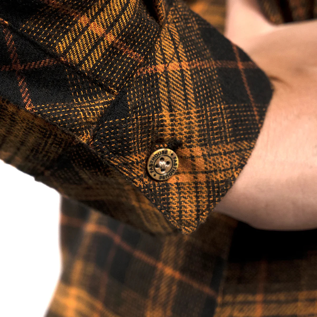 Fasthouse Honey Flannel Shirt - Womens - Gold-Black