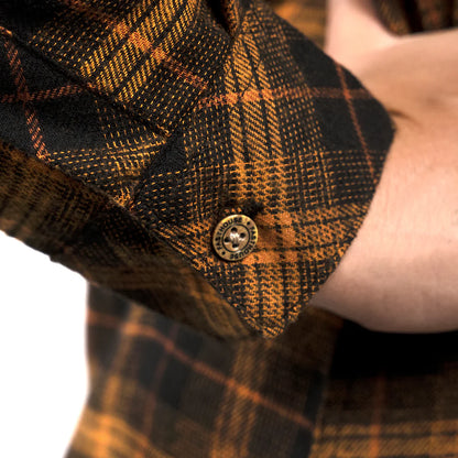 Fasthouse Honey Flannel Shirt - Womens - Gold-Black