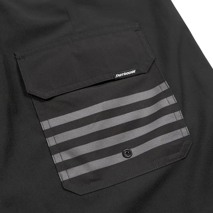 Fasthouse Legend 21" 3 Pocket Solid Boardshort - Black