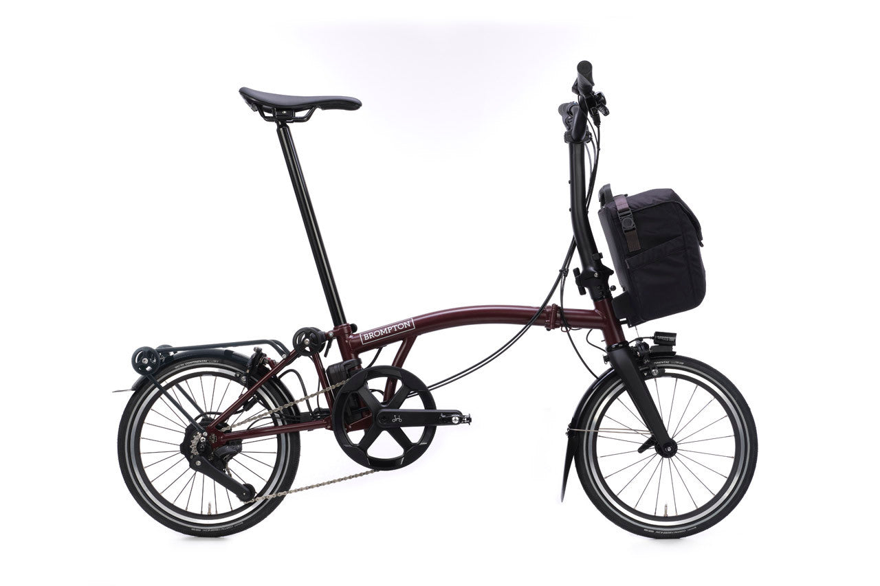 Brompton Electric P Line 4-Speed - Plum Red