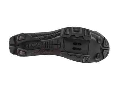 Lake MX242 MTB Shoe - Wide - Black-Silver