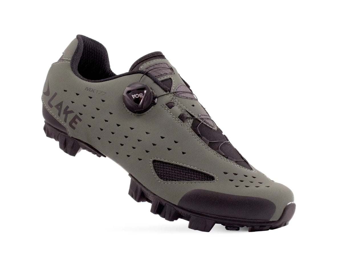 Lake MX177 MTB Shoe - Wide - Beetle-Black