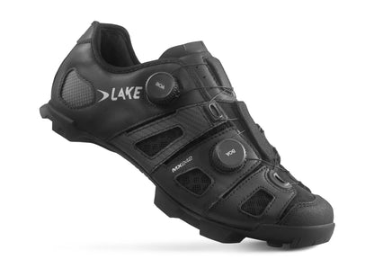 Lake MX242 MTB Shoe - Wide - Black-Silver