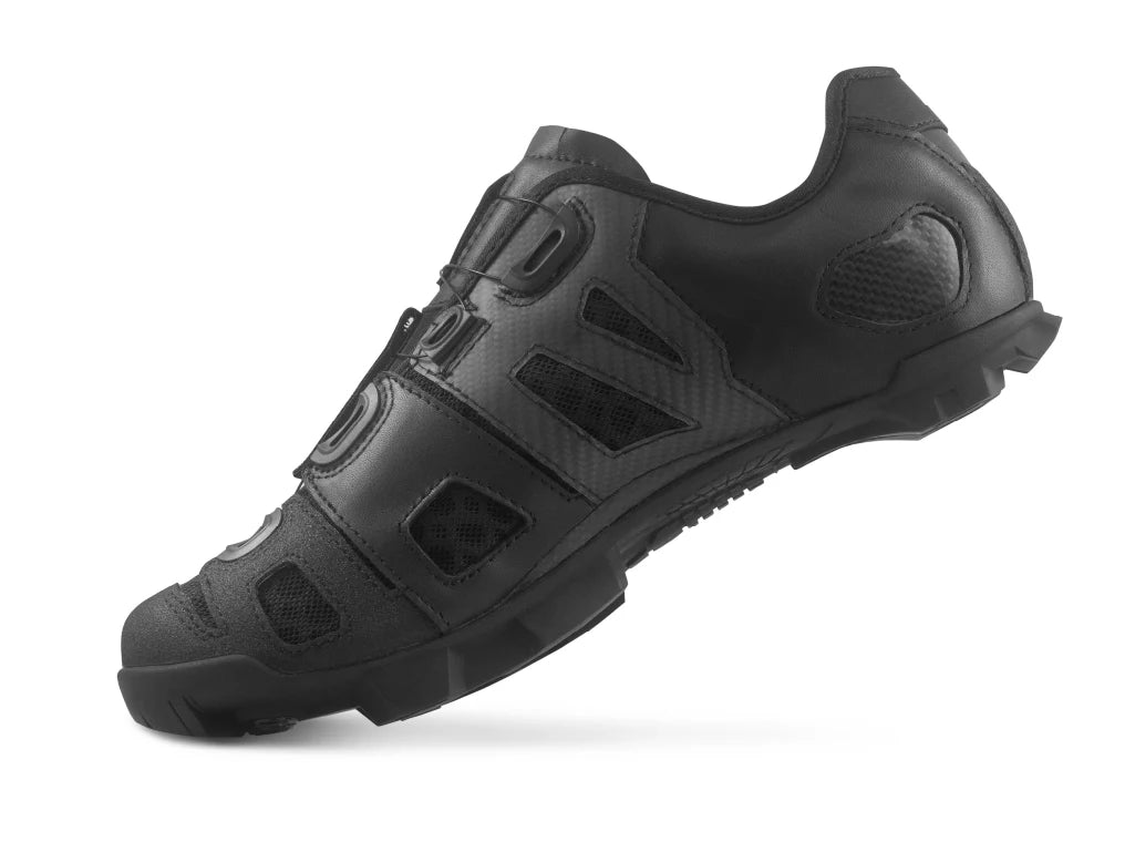 Lake MX242 MTB Shoe - Wide - Black-Silver
