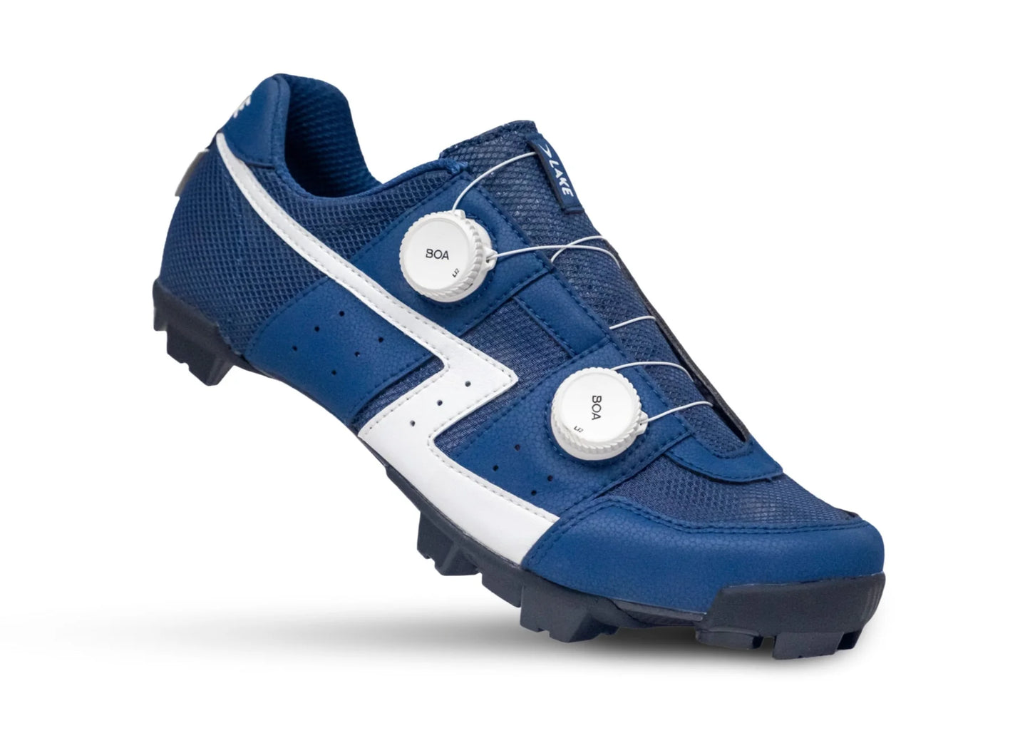 Lake MX30G Gravel Shoe - Narrow - Mesh Blue-White