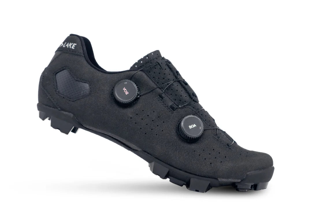 Lake MX333 MTB Shoe - Wide - Black-Silver