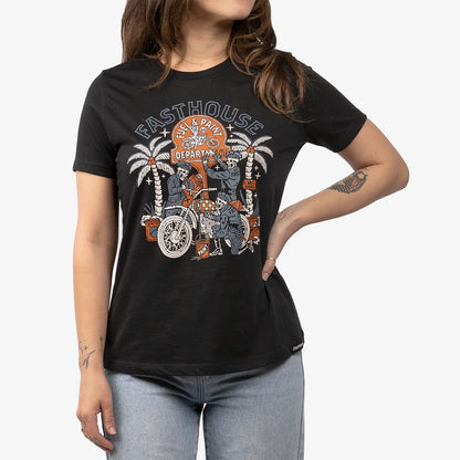 Fasthouse Macabre Tee - Womens - Black Mineral Wash