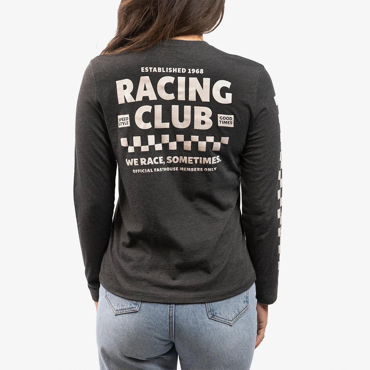 Fasthouse Members Only Long Sleeve Tee - Womens - Dark Heather