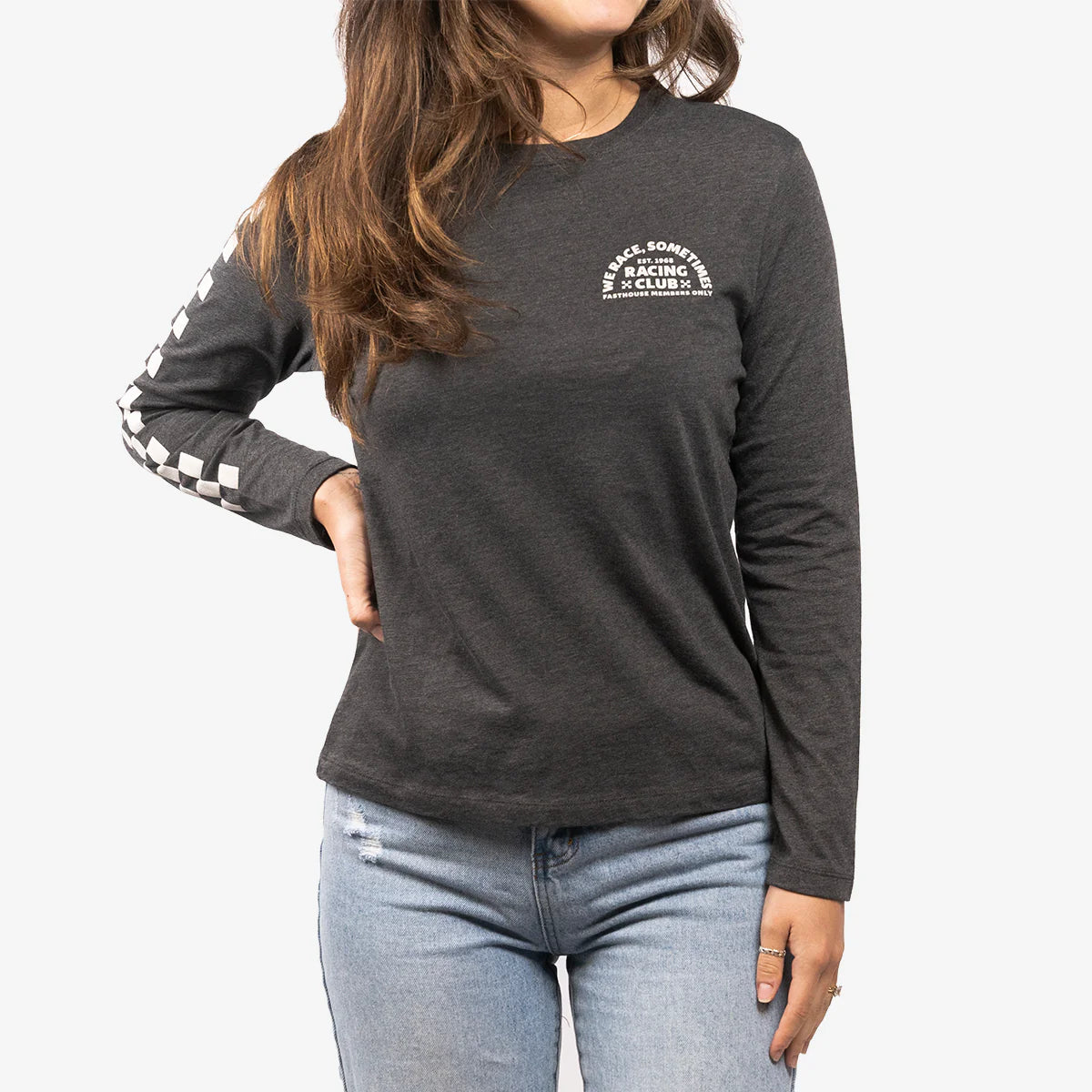 Fasthouse Members Only Long Sleeve Tee - Womens - Dark Heather