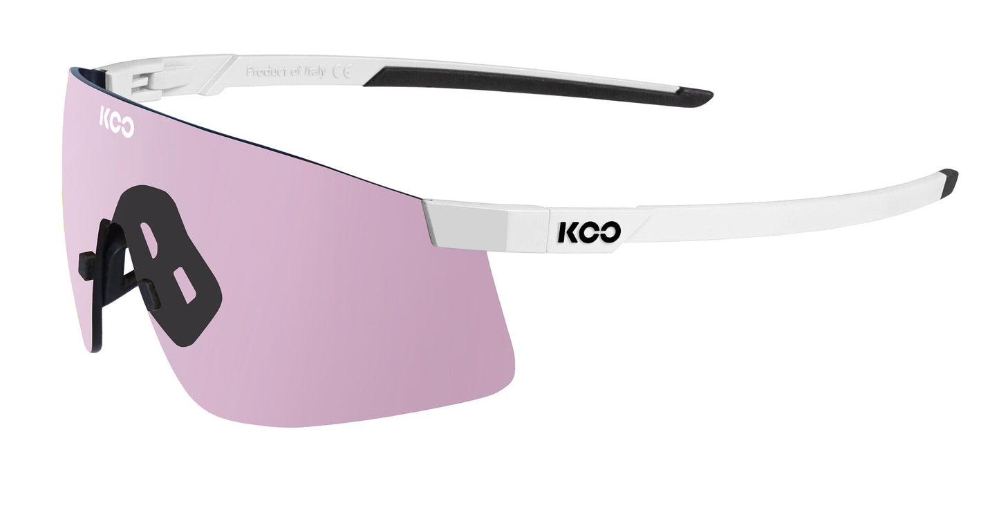 Koo Nova Sunglasses - White Matt-Photocromic Pink