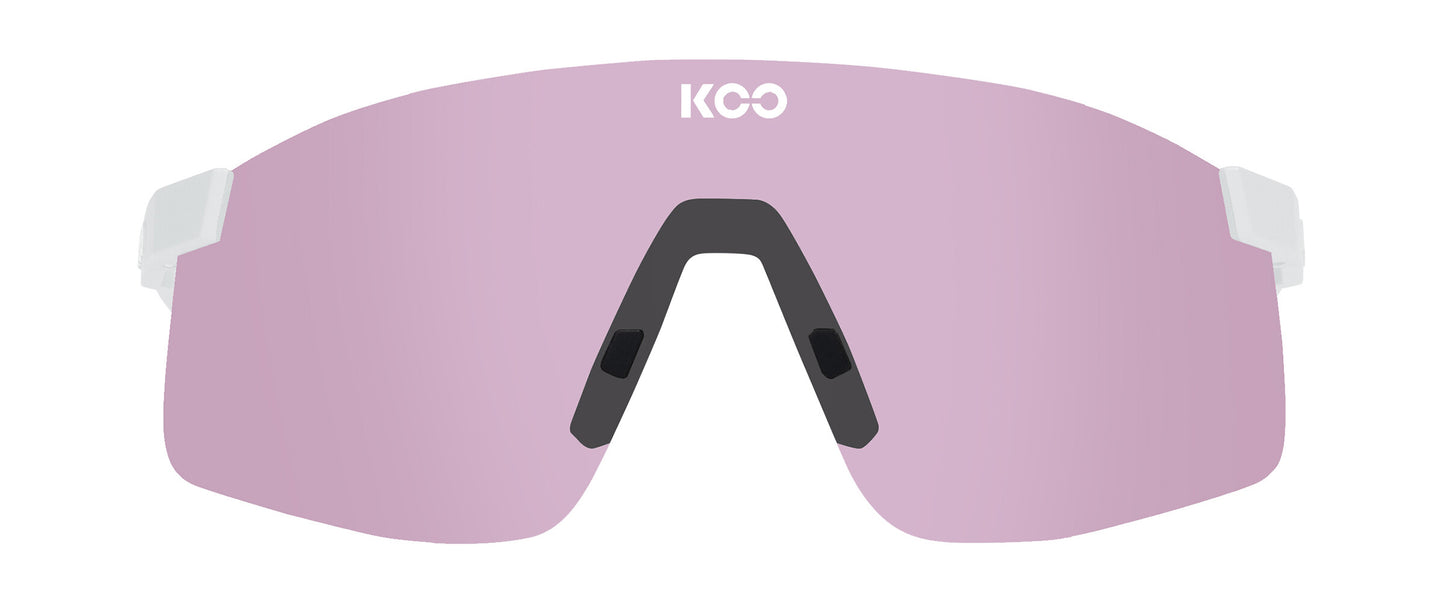 Koo Nova Sunglasses - White Matt-Photocromic Pink