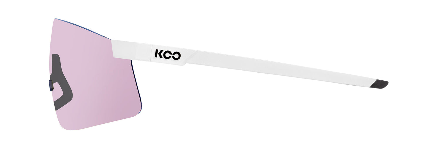Koo Nova Sunglasses - White Matt-Photocromic Pink