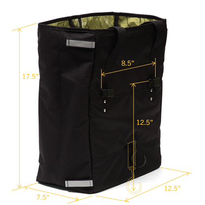 Po Campo Orchard Grocery Pannier - Black Ripstop
