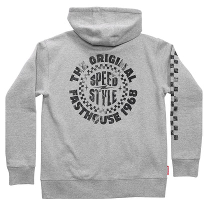 Fasthouse Origin Zip-Up Hoodie - Heather Gray