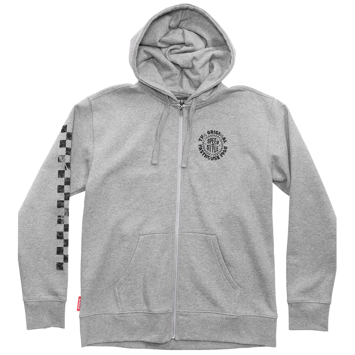 Fasthouse Origin Zip-Up Hoodie - Heather Gray