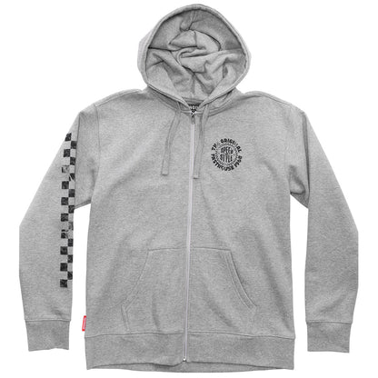 Fasthouse Origin Zip-Up Hoodie - Heather Gray