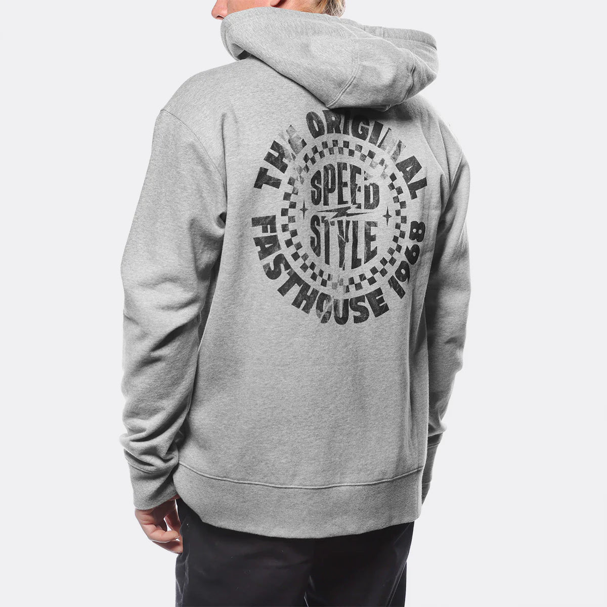 Fasthouse Origin Zip-Up Hoodie - Heather Gray