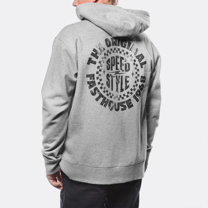 Fasthouse Origin Zip-Up Hoodie - Heather Gray