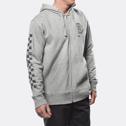 Fasthouse Origin Zip-Up Hoodie - Heather Gray