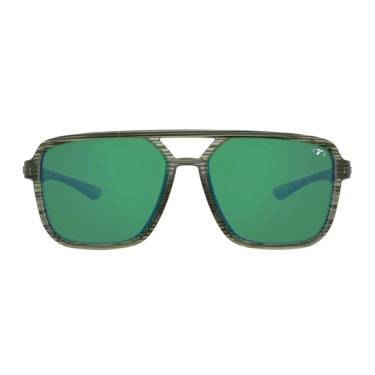 Tifosi Salto Polarised Single Lens Sunglasses - Olive Stripe Fade