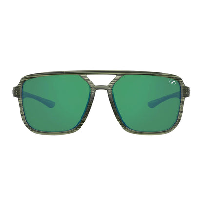 Tifosi Salto Polarised Single Lens Sunglasses - Olive Stripe Fade