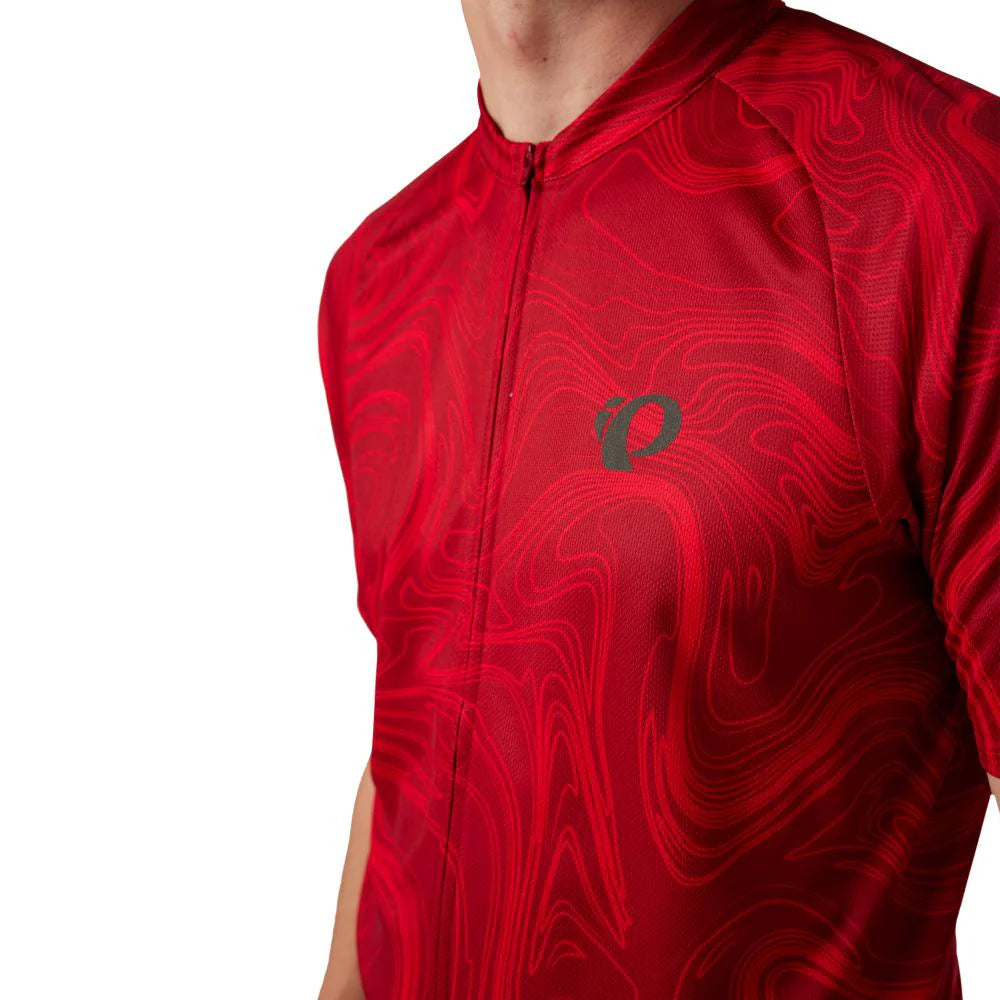 Pearl Izumi Classic Cycling Jersey - Red Dahlia Topo
