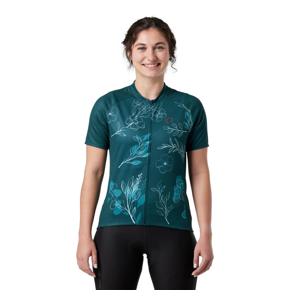 Pearl Izumi Classic Cycling Jersey - Womens - Dark Sea-SS Wildflower