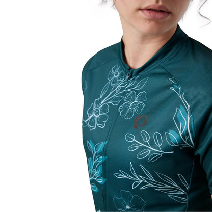Pearl Izumi Classic Cycling Jersey - Womens - Dark Sea-SS Wildflower