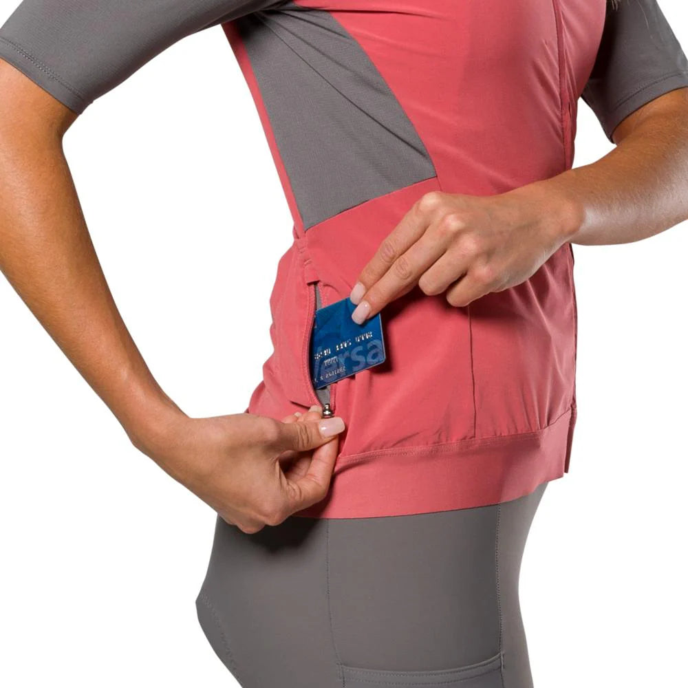 Pearl Izumi Expedition Short Sleeve Road Jersey - Womens - Rosewood