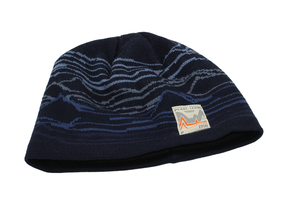 Pearl Izumi Merino Knit Graphic Beanie - Navy Ridges