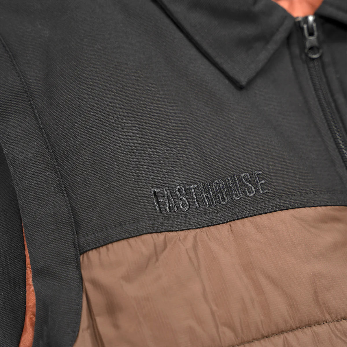 Fasthouse Prospector Puffer Vest - Black-Brown