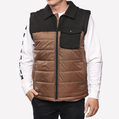 Fasthouse Prospector Puffer Vest - Black-Brown
