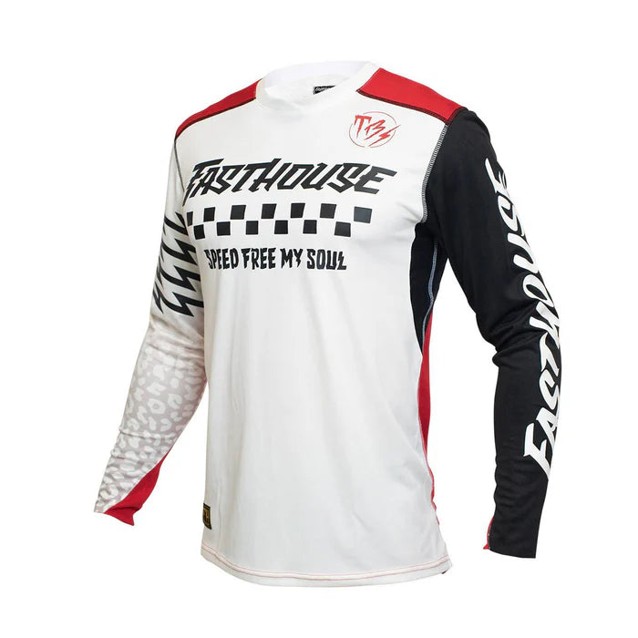 Fasthouse Raven Bereman Jersey - Youth - Cream-Red