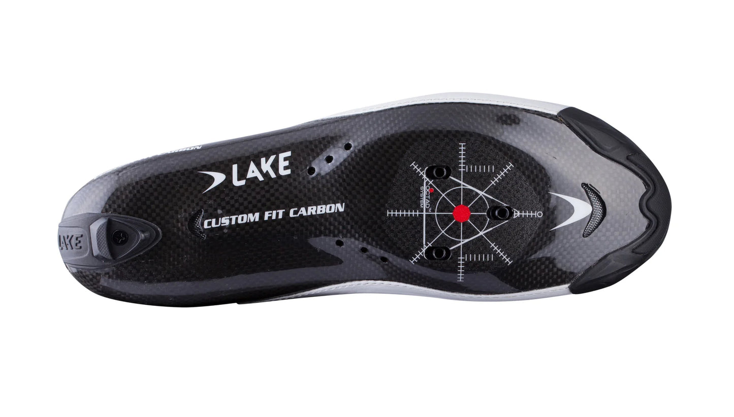 Lake CX403 Road Shoe - Wide - White-Black