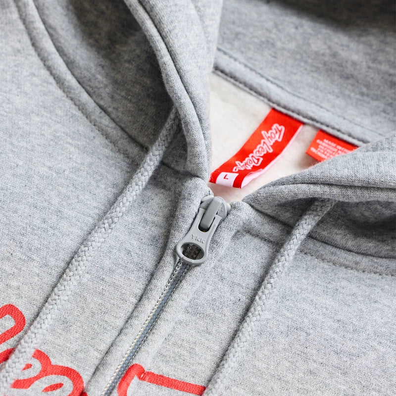 Troy Lee Designs Zip Up Hoodie - Signature - Heather-Red