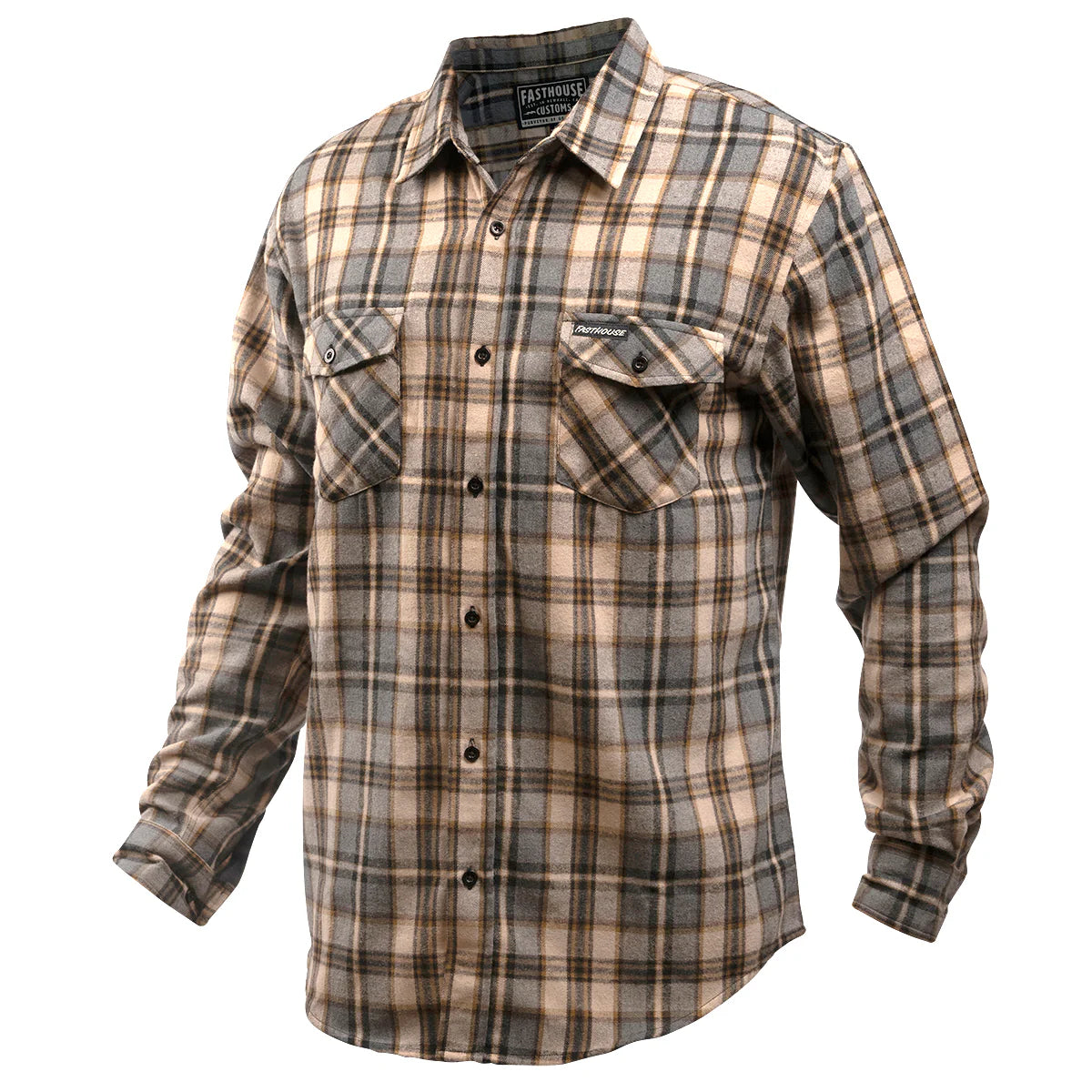 Fasthouse Saturday Night Special Flannel Shirt - Beige
