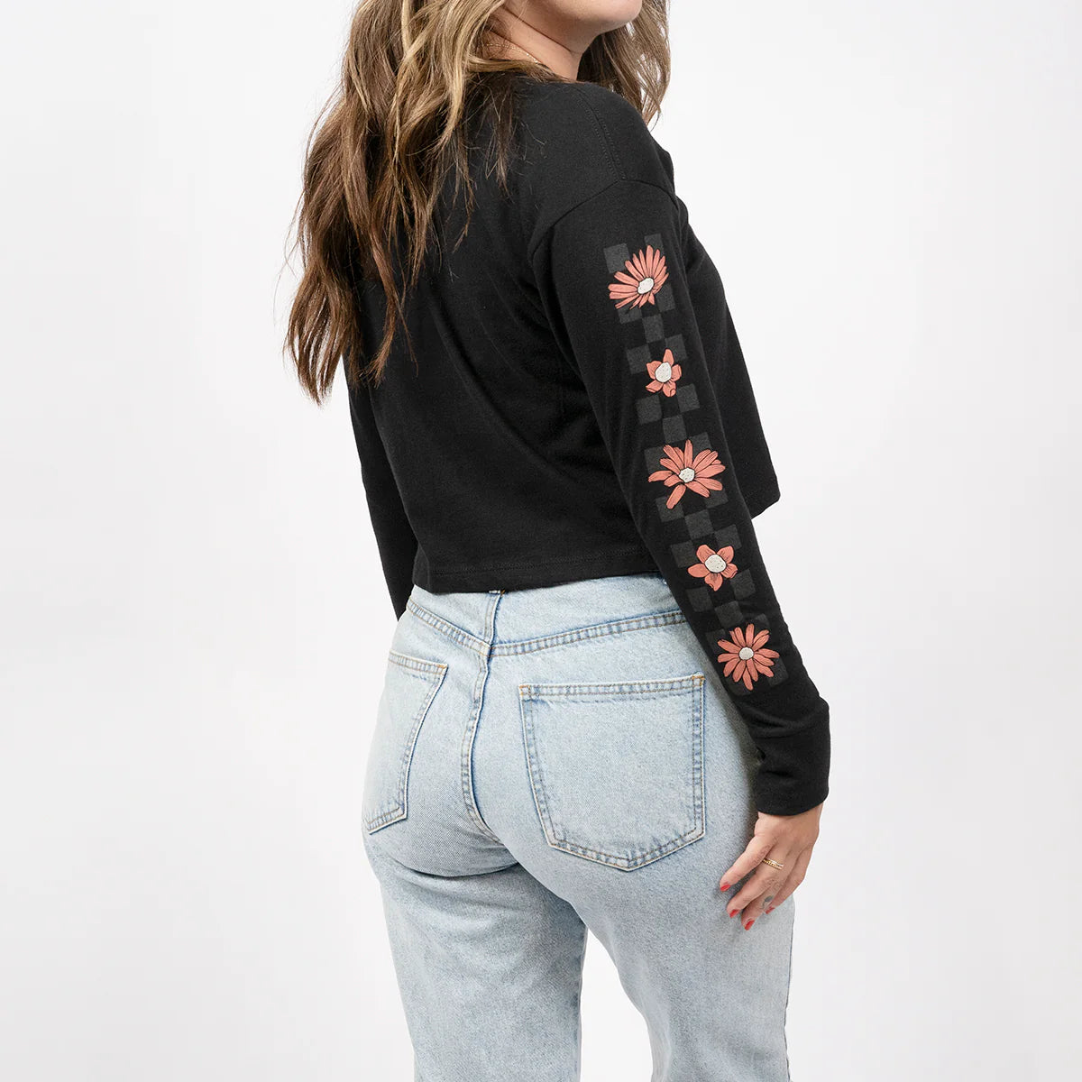 Fasthouse Serene Long Sleeve Crop Tee - Womens - Black
