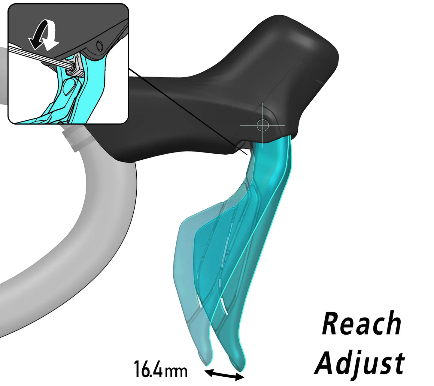 Shimano 105 Di2 ST-R7170 Shift Lever - Rear