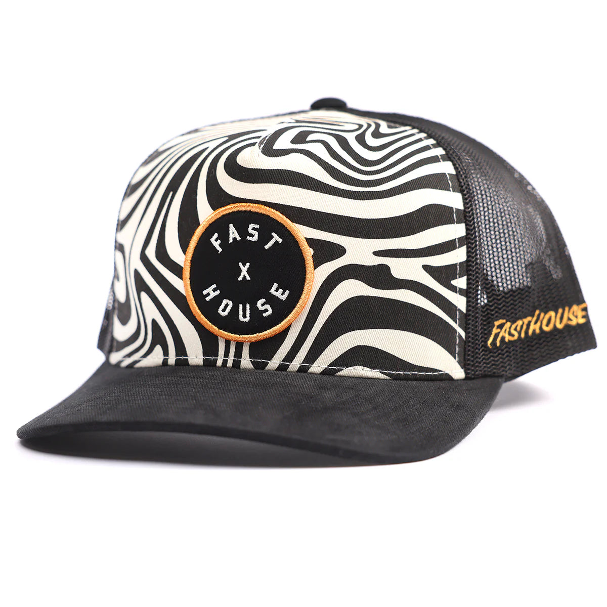 Fasthouse Smoke Show Hat - Black-White Swirl