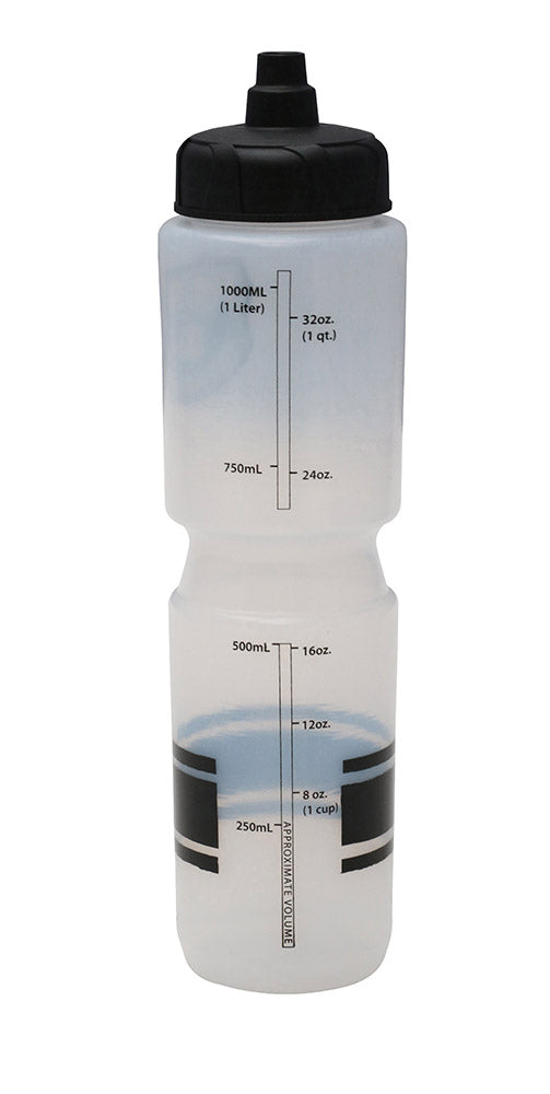 Soma Further Auto Valve Water Bottle - 36oz - Frosted Clear-Black