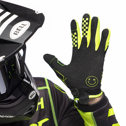 Fasthouse Speed Style Riot Glove - Youth - Black-Hi Viz