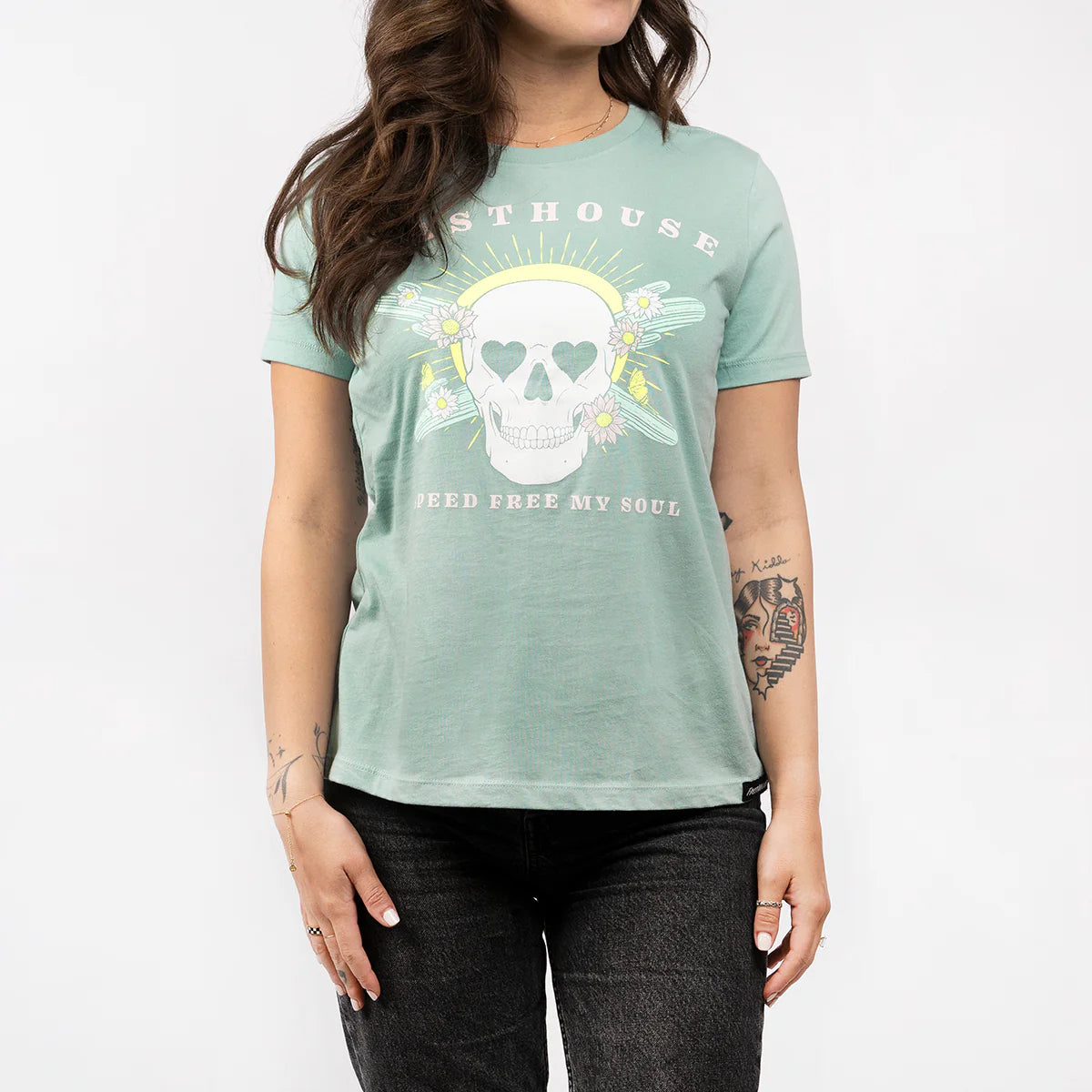 Fasthouse Spirited Tee - Womens - Dust Blue